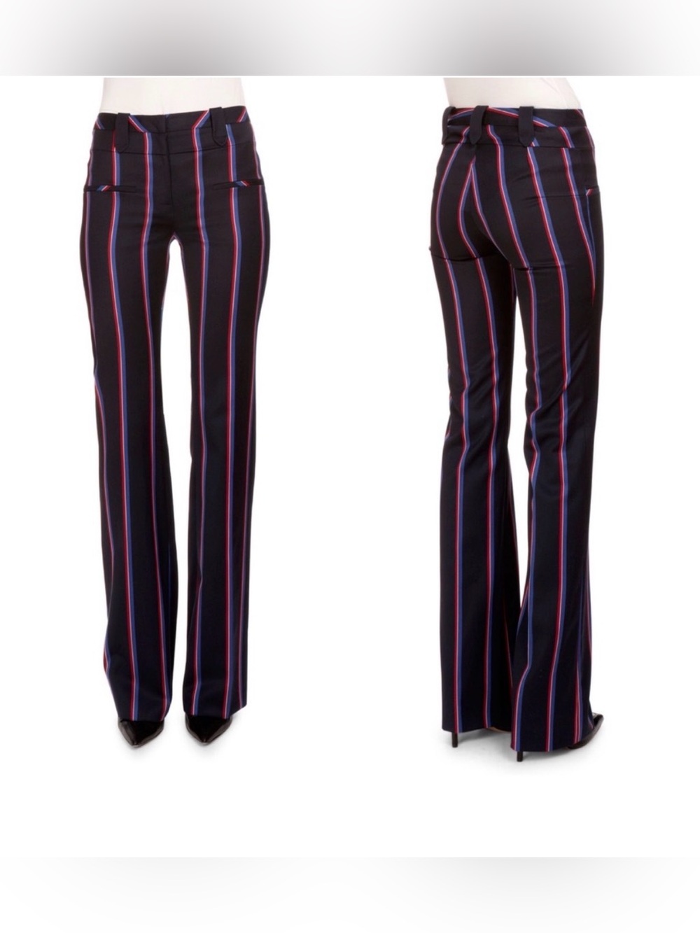 Altuzarra bootcut serge striped trousers